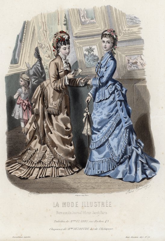 Fransk moteplate, sent på 1800-tallet av French School