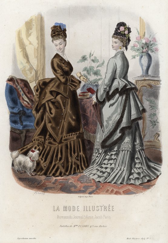 Fransk moteplate, sent på 1800-tallet av French School