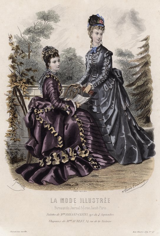 Fransk moteplate, sent på 1800-tallet av French School