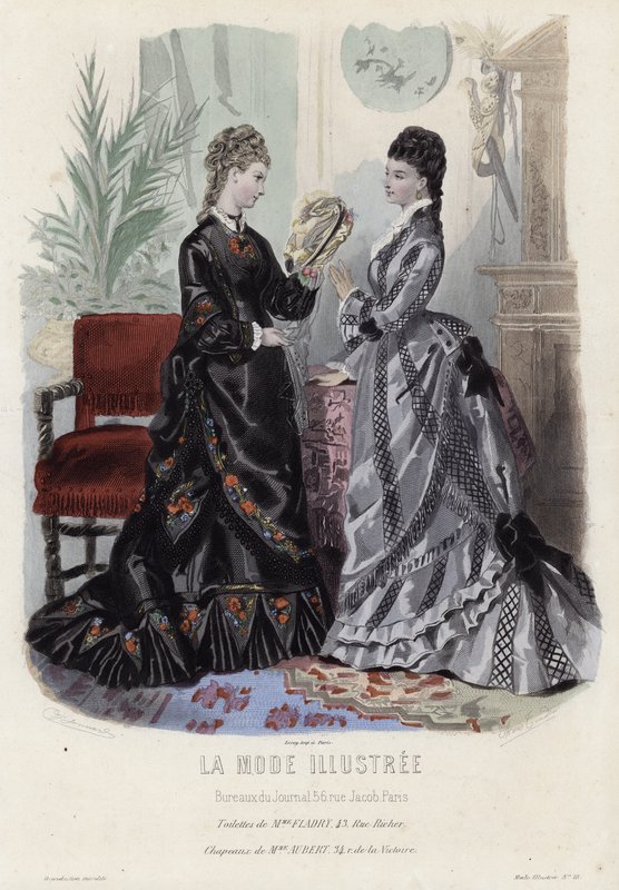 Fransk moteplate, sent på 1800-tallet av French School