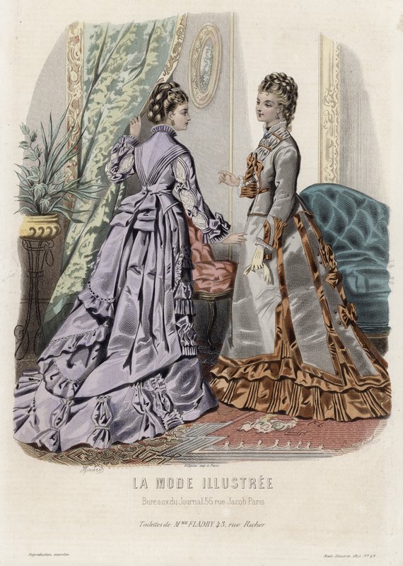 Fransk moteplate, sent på 1800-tallet av French School