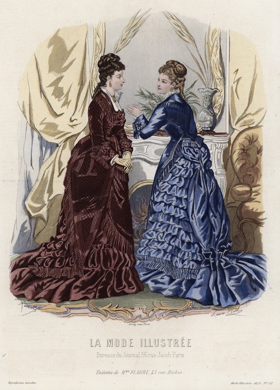 Fransk moteplate, sent på 1800-tallet av French School