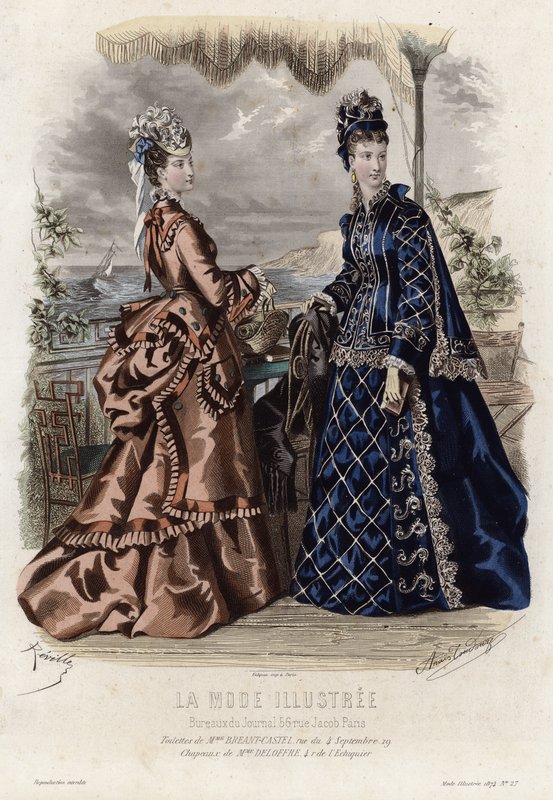 Fransk moteplate, sent på 1800-tallet av French School