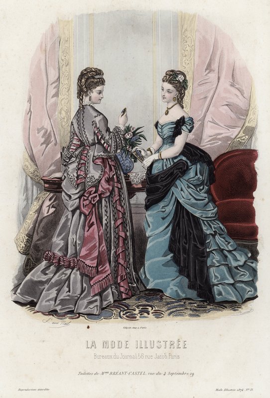 Fransk moteplate, sent på 1800-tallet av French School