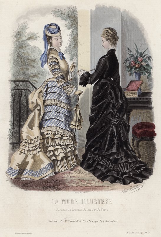 Fransk moteplate, sent på 1800-tallet av French School