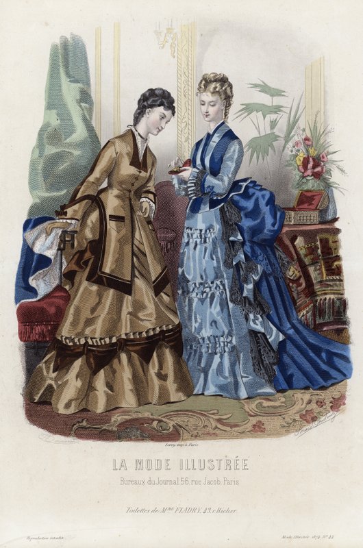 Fransk moteplate, sent på 1800-tallet av French School