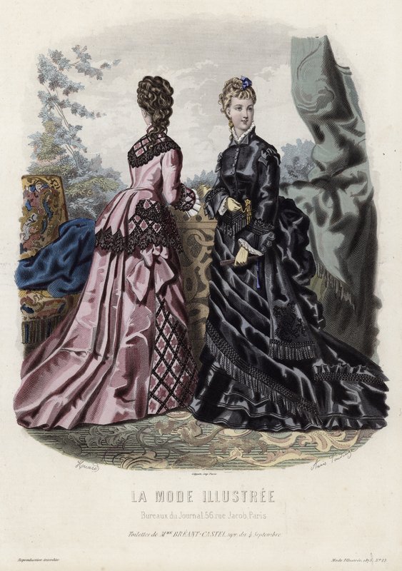 Fransk moteplate, sent på 1800-tallet av French School