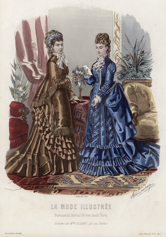 Fransk moteplate, sent på 1800-tallet av French School