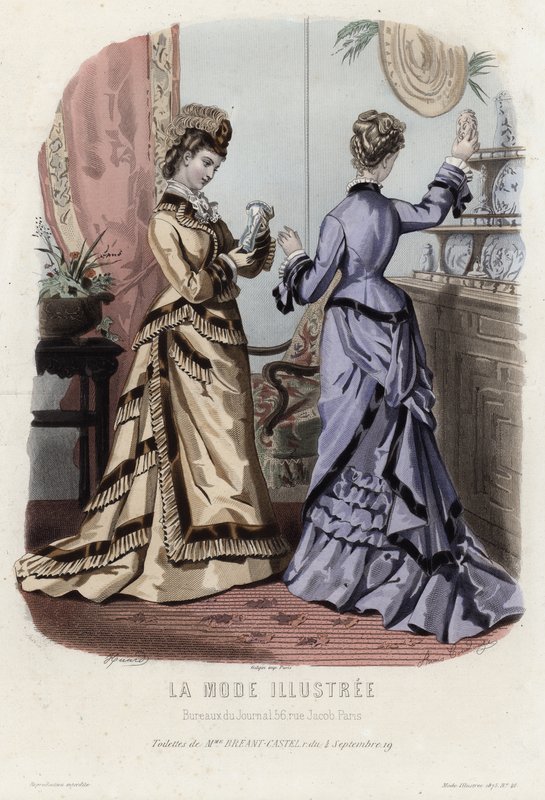Fransk moteplate, sent på 1800-tallet av French School