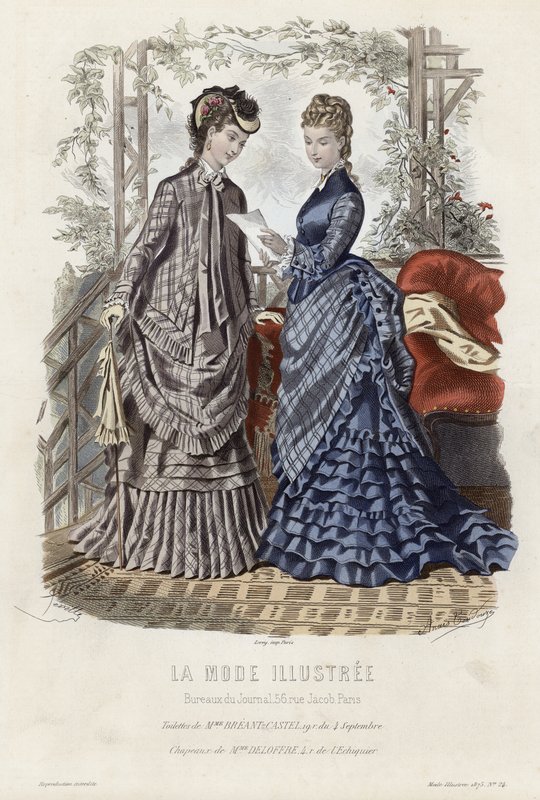 Fransk moteplate, sent på 1800-tallet av French School