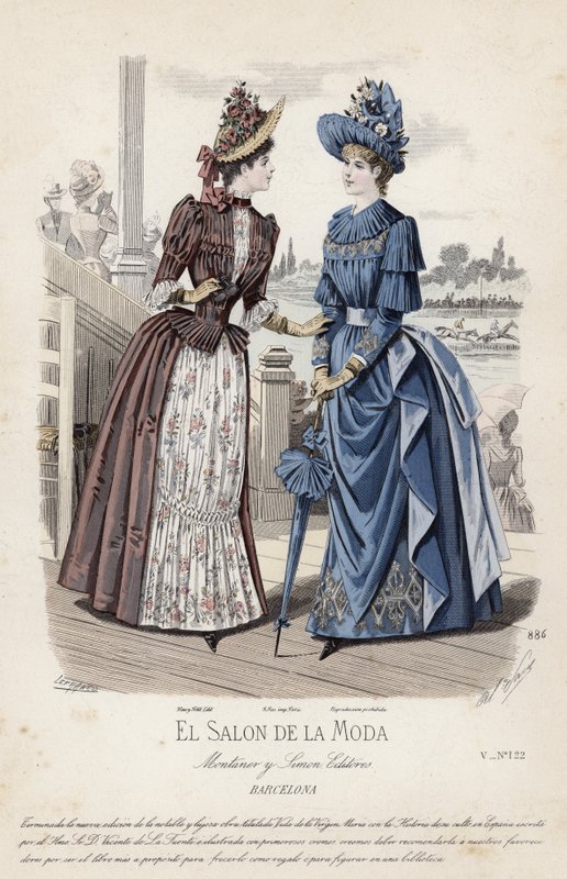 Fransk moteplate, sent på 1800-tallet av French School