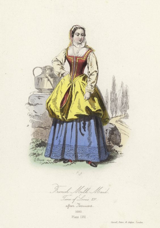 Fransk melkepike fra Louis XIVs tid av French School
