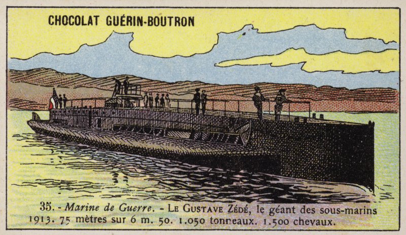 Den franske ubåten Gustave Zede av French School