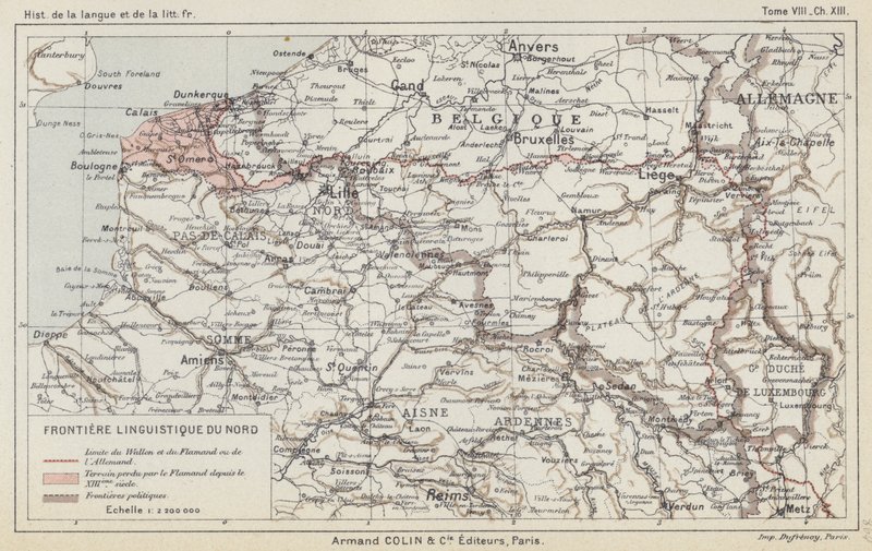 Northern Linguistic Frontier (farge litho) av French School