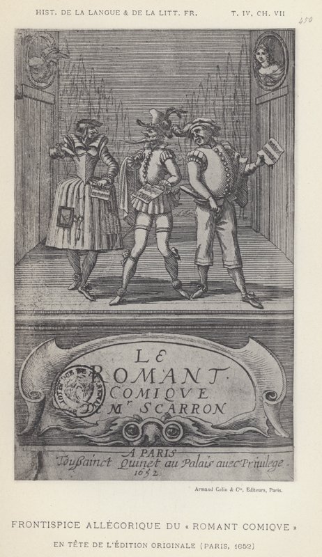 Allegorical Frontispice Of The Romance Comique (litho) av French School