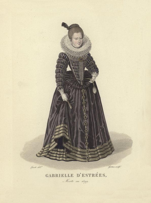 Gabrielle dEstrees, elskerinne til kong Henry IV av Frankrike av French School