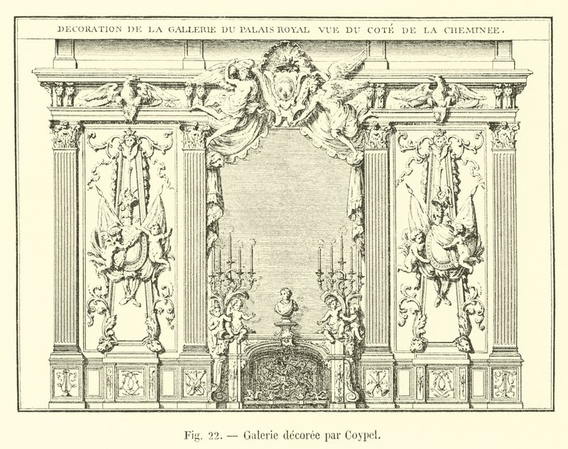 Galleri dekorert av Coypel av French School
