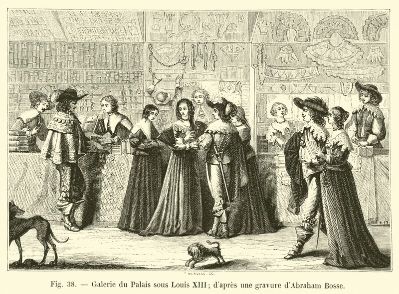 Galleri av palasset under Louis XIII, etter en gravering av Abraham Bosse av French School