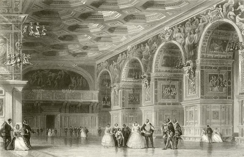 Galleriet til Henry II, Fontainebleau av French School
