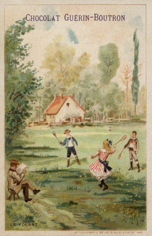 Badmintonspill (chromolitho) av French School