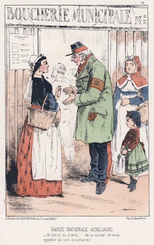 Auxiliary National Guard (farget gravering) av French School