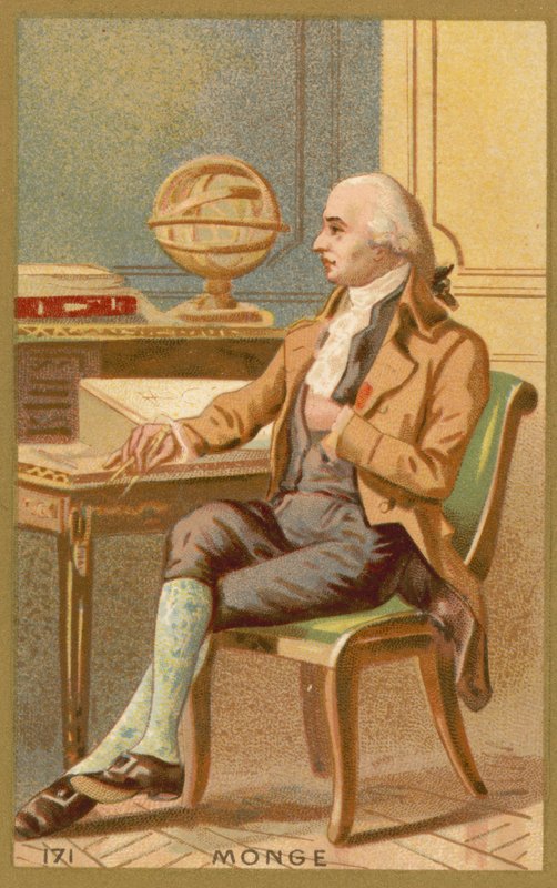 Gaspard Monge , fransk matematiker av French School