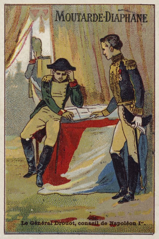 General Drouot gir Napoleon råd av French School