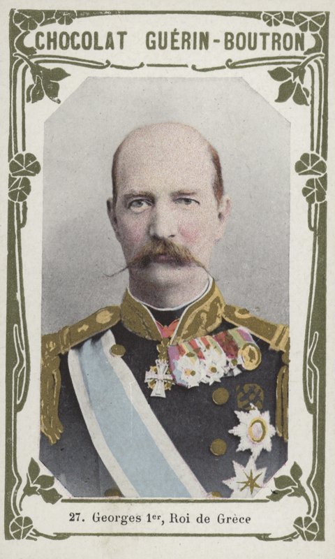 Georges Premier, konge av Hellas (farget bilde) av French School