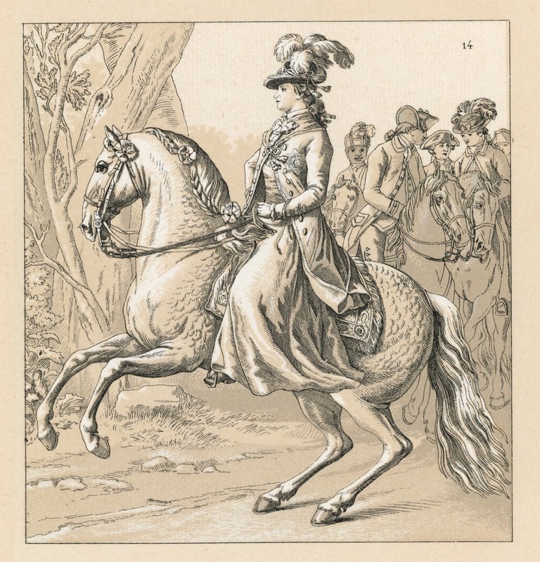 Tyskland XVII-XVIIIth Cent Costume av French School