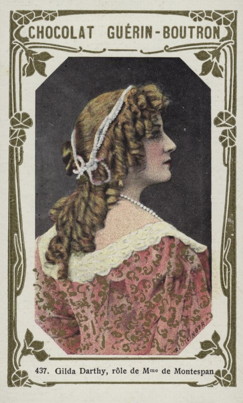 Gilda Darthy, rollen som Madame de Montespan (farget bilde) av French School