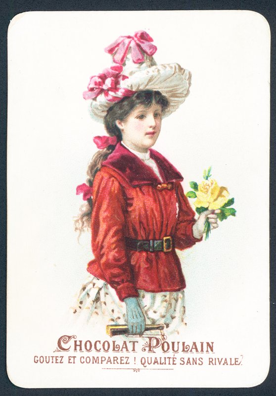 Jente med blomster av French School