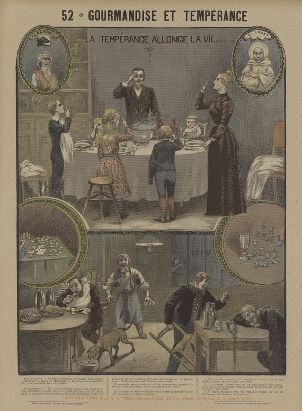 Frosseri og måtehold (fargelitho) av French School