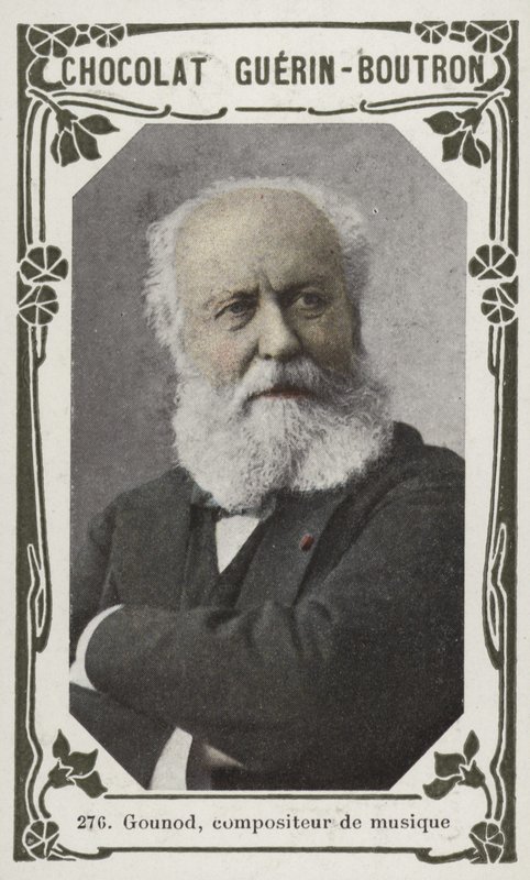 Gounod, musikkkomponist (farget bilde) av French School