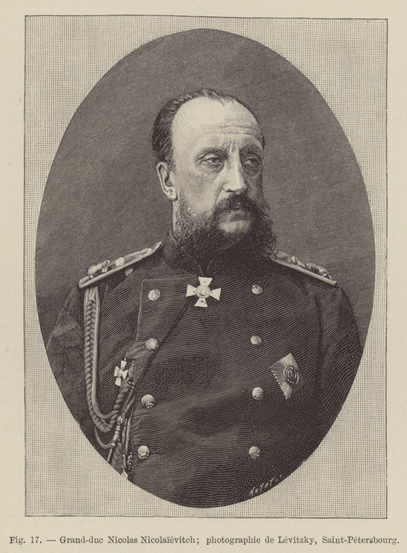 Storhertug Nicolas Nicolaievitch (gravering) av French School