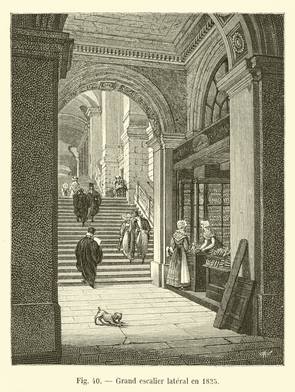 Stor sidetrapp i 1825 av French School