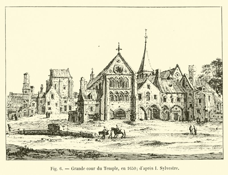Den store gårdsplassen til tempelet, i 1650; etter I Sylvester av French School