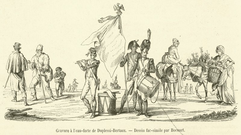 Etsning av Duplesi-Bertaux (gravering) av French School