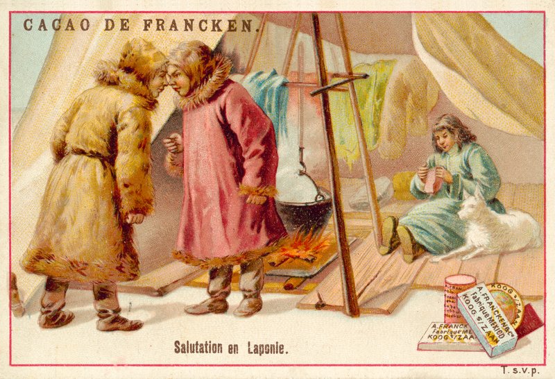 Hilsen i Lappland (chromolitho) av French School