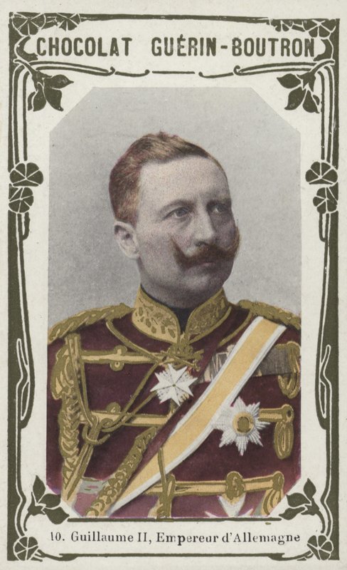 Wilhelm II, keiser av Tyskland (farget bilde) av French School