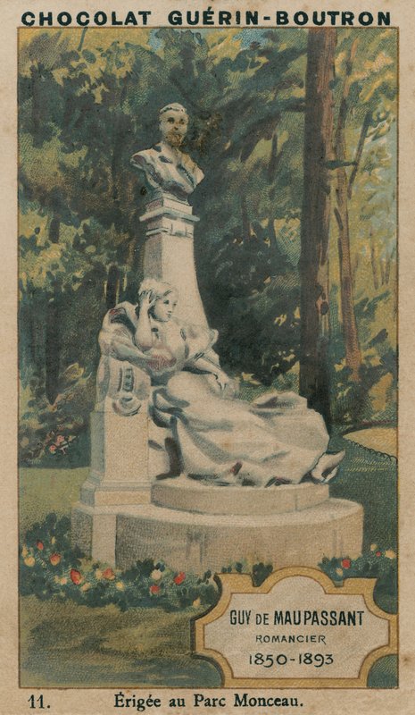 Guy de Maupassant, romanforfatter, 1850-1893, reist i Parc Monceau av French School