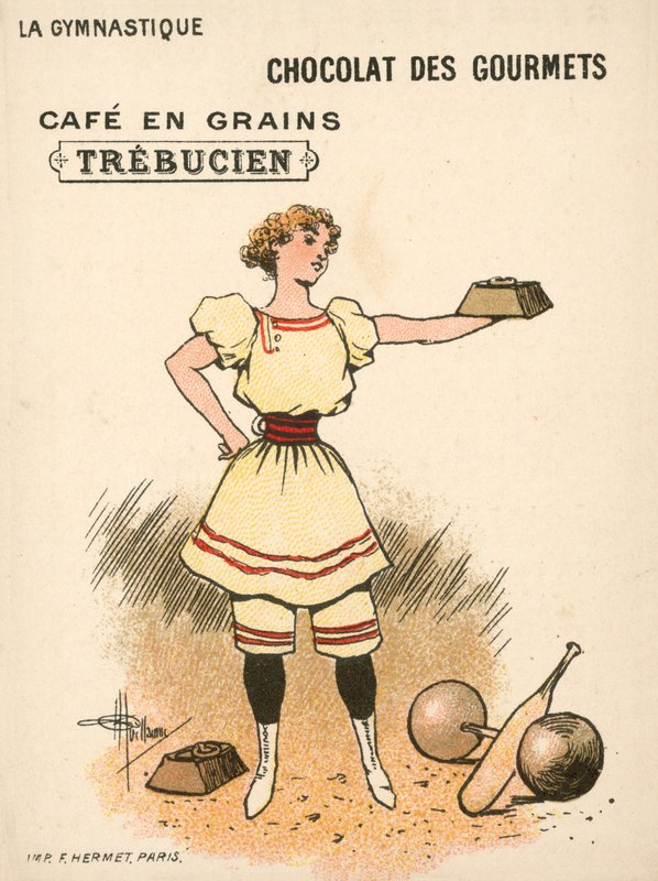 Gymnastikk (chromolitho) av French School
