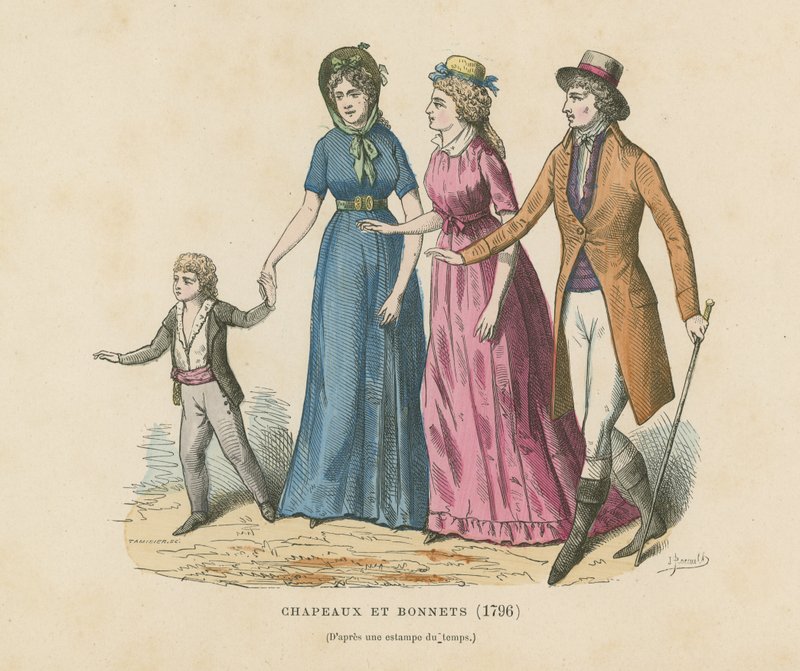 Hatter og panser, 1796 av French School