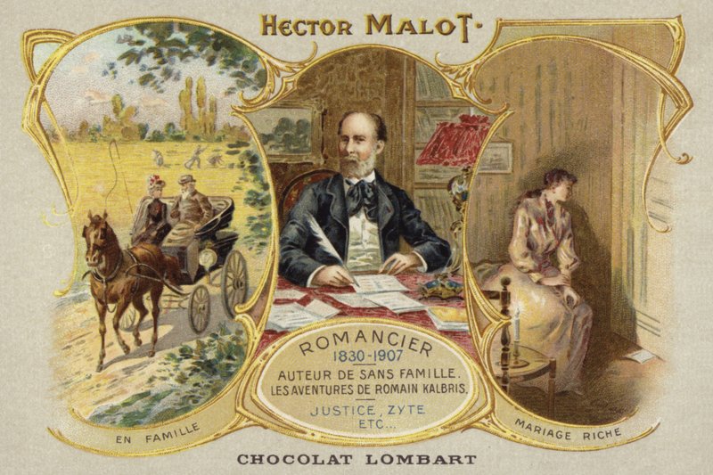 Hector Malot , fransk forfatter (kromolito) av French School