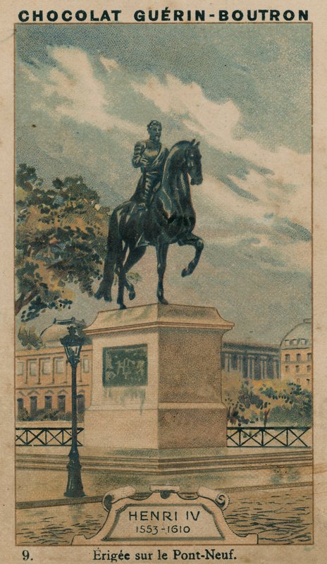 Henri IV, 1553-1610, reist på Pont-Neuf av French School