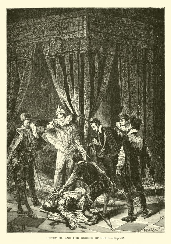 Henry III og drapet på Guise av French School