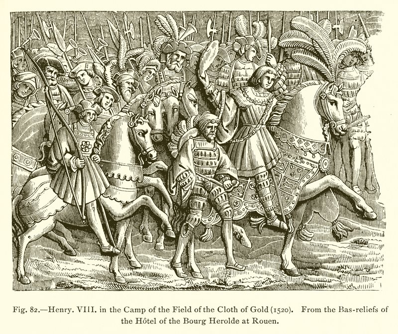 Henry VIII i leiren til felten til gullduken (1520) av French School
