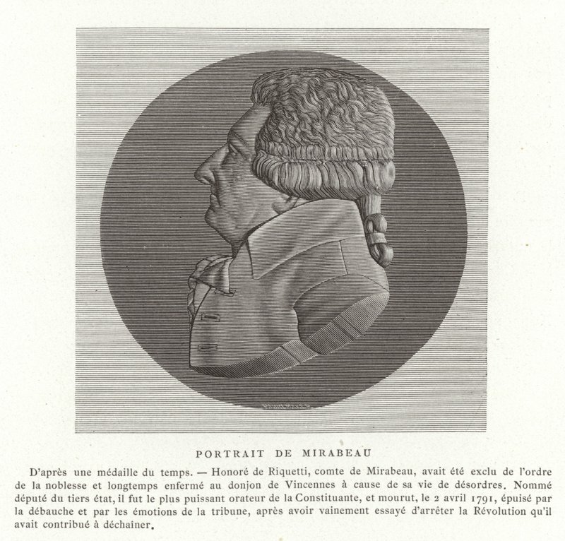 Ære Gabriel Riqueti, greve av Mirabeau av French School