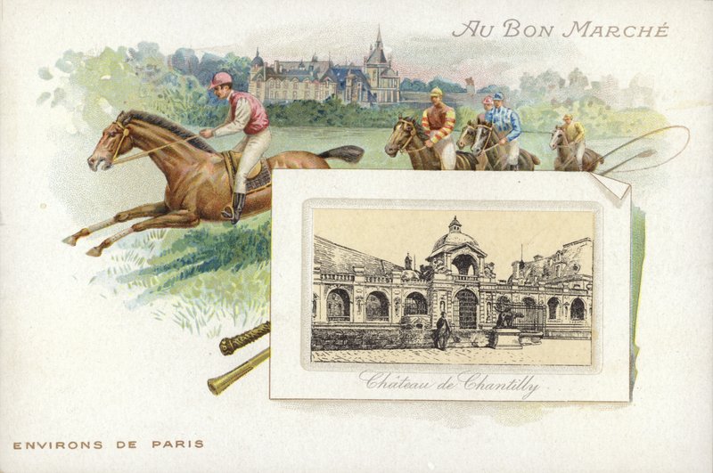 Hesteveddeløp nær Paris, Chateau de Chantilly av French School