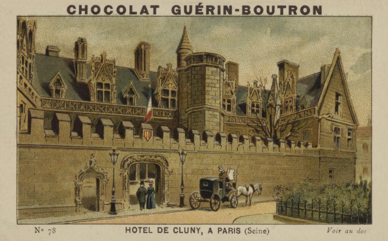 Hotel de Cluny, i Paris, Seine av French School