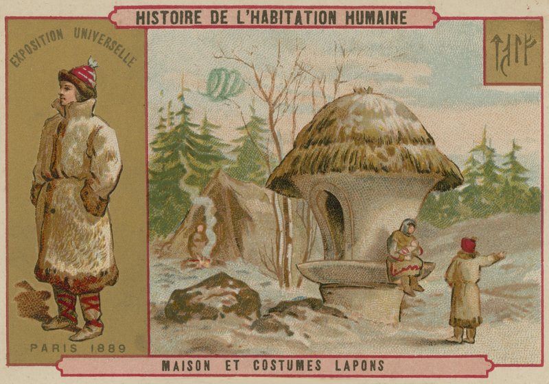 Hus og kostymer av Lappland av French School